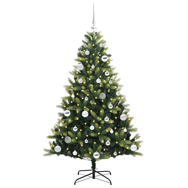 vidaXL Arbre de No&euml;l artificiel &agrave; charni&egrave;res 150 LED Vert 150 cm