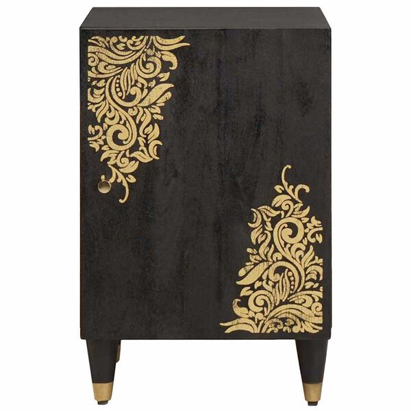 vidaXL Cabinet de salle de bain avec stockage Noir 38 x 33 x 58 cm