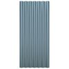 vidaXL Panneaux de toiture 36 pcs Acier galvanis&eacute; Gris 80x36 cm