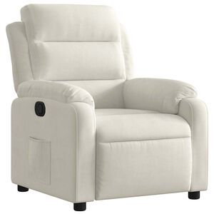 vidaXL Fauteuil inclinable Cr&egrave;me Velours