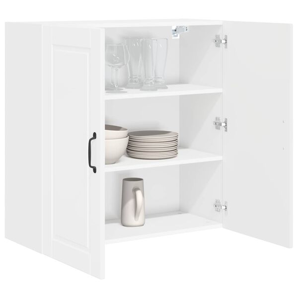 vidaXL Armoire de cuisine avec &eacute;tag&egrave;re Blanc brillant 80 x 31 x 80 cm
