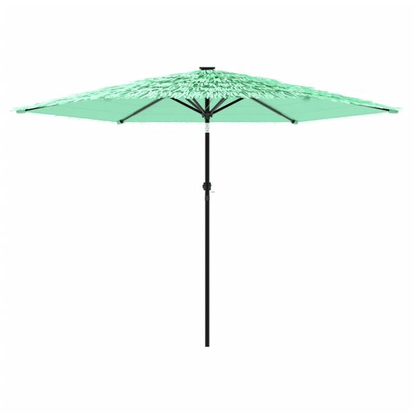 vidaXL Parasol de jardin avec m&acirc;t en acier vert 288x288x225 cm