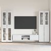 vidaXL Ensemble meuble TV FLORIN Blanc brillant Bois d'ing&eacute;nierie