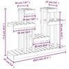 vidaXL Support à plantes Gris 104,5x25x77,5 cm Bois massif de pin
