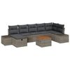 vidaXL Ensemble de canap&eacute; de jardin avec coussin 8 pcs Gris Poly rotin
