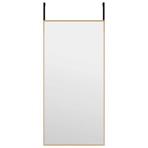 vidaXL Miroir de porte Dor&eacute; 30x60 cm Verre et aluminium