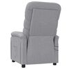 vidaXL Fauteuil &eacute;lectrique de massage Gris clair Tissu