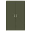 vidaXL Armoire de rangement 2 pcs Vert olive 90 x 40 x 140 cm Acier
