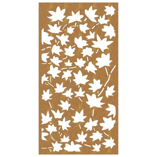 vidaXL Décoration murale jardin 105x55 cm acier corten design feuille