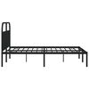 vidaXL Cadre de lit m&eacute;tal sans matelas avec t&ecirc;te de lit noir 183x213cm