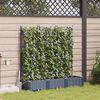 vidaXL Cache-pot de jardin 3 pcs Gris 120 x 40 x 126 cm Plastique