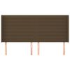 vidaXL T&ecirc;te de lit avec oreilles Marron fonc&eacute; 183x16x118/128 cm Tissu