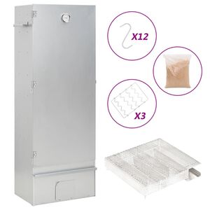 vidaXL Fumoir &agrave; four &agrave; BBQ g&eacute;n&eacute;rateur de fum&eacute;e froide acier galvanis&eacute;