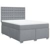 vidaXL Sommier &agrave; lattes de lit avec matelas Gris clair 160x200cm Tissu