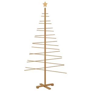 vidaXL Arbre de Noël en bois avec support Marron 180 cm Bambou