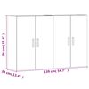 vidaXL Armoires murales 2 pcs chêne fumé bois d'ingénierie