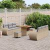vidaXL Ensemble de canapé de jardin 9 pcs Beige et Gris clair