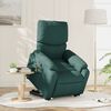 vidaXL Fauteuil inclinable de massage Vert fonc&eacute; Tissu