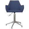 vidaXL Chaise pivotante de salle &agrave; manger Bleu Tissu