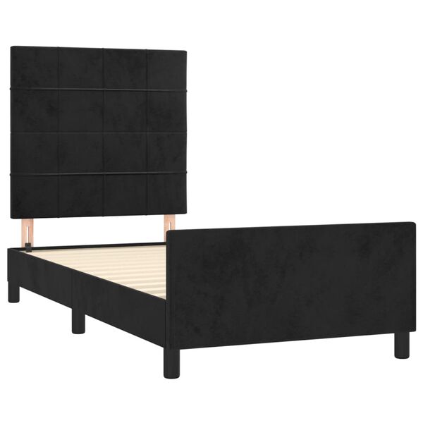 vidaXL Cadre de lit sans matelas noir 90x200 cm velours