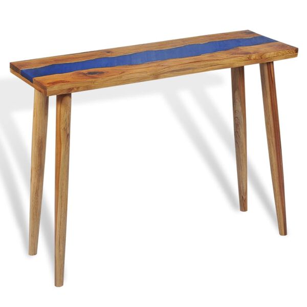 vidaXL Table console Teck R&eacute;sine 100 x 35 x 75 cm