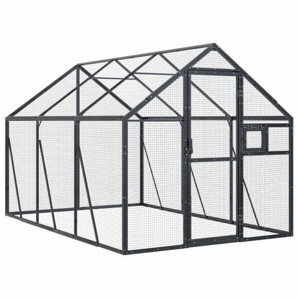 vidaXL Voli&egrave;re anthracite 1,79x3x1,85 m aluminium