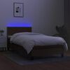 vidaXL Sommier à lattes de lit matelas et LED Marron foncé 100x200cm