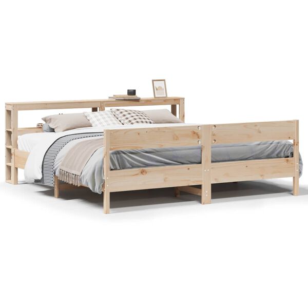 vidaXL Cadre de lit sans matelas 200x200 cm bois massif de pin