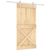 vidaXL Porte coulissante Naturel et Blanc 100 x 210 cm