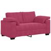 vidaXL Ensemble de canap&eacute;s 3 pcs avec coussins Rouge bordeaux Velours