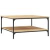 vidaXL Table basse ch&ecirc;ne sonoma 80x80x40 cm bois d'ing&eacute;nierie