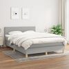 vidaXL Sommier &agrave; lattes de lit avec matelas Gris clair 140x190cm Tissu