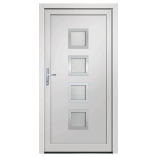 vidaXL Porte d'entrée Blanc 88x200 cm PVC