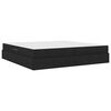 vidaXL Lit avec rangement et matelas Noir 200 x 200 cm Polyester
