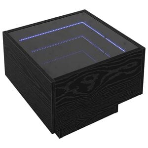vidaXL Table basse Ch&ecirc;ne noir 40 x 40 x 30 cm Bois d'ing&eacute;nierie