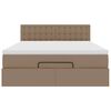 VidaXL Cadre de lit ottoman et matelas cappuccino 140x190cm similicuir
