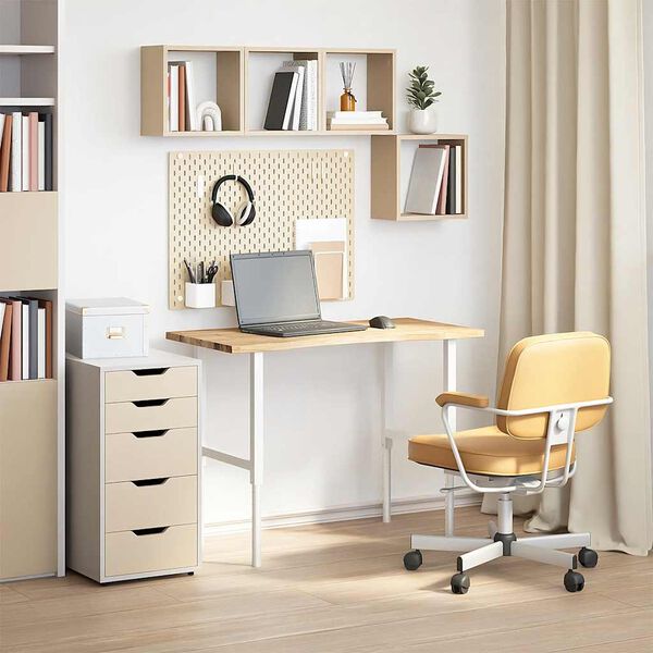 vidaXL Dessus de bureau non trait&eacute; bois massif de ch&ecirc;ne rectangulaire