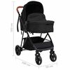 vidaXL Poussette pour bébé 3-en-1 Anthracite et noir Acier