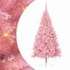 vidaXL Sapin de No&euml;l artificiel pr&eacute;-&eacute;clair&eacute; Rose 240 cm PVC