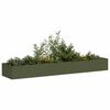 vidaXL Jardini&egrave;re vert olive 360x80x40 cm acier
