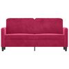vidaXL Canapé à 2 places Rouge bordeaux 140 cm Velours