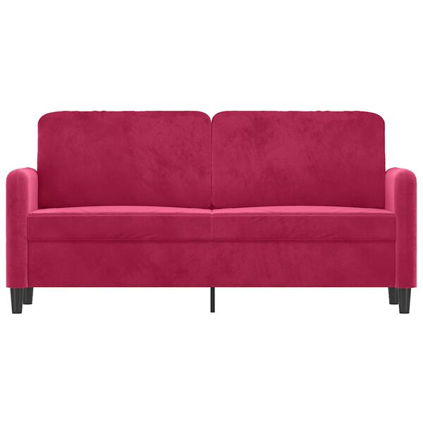 vidaXL Canapé à 2 places Rouge bordeaux 140 cm Velours