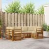 vidaXL Ensemble de canap&eacute; d'angle 6 pcs Naturel Bois d'Acacia Massif