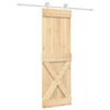 vidaXL Porte coulissante Naturel et Blanc 70 x 210 cm