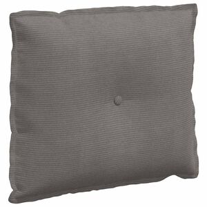 vidaXL Coussin de Dos Gris clair 60 x 50 cm Tissu en velours c&ocirc;tel&eacute;