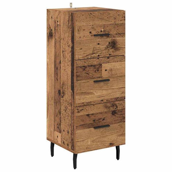 vidaXL Buffet Bois ancien 34 x 34,5 x 90 cm Bois d'ing&eacute;nierie