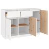 vidaXL Buffet blanc 110x34x75 cm bois massif de pin