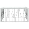 vidaXL Table basse 100x100x50 cm acier inoxydable et verre