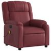 vidaXL Fauteuil de massage inclinable &eacute;lectrique rouge bordeaux