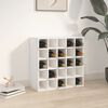 vidaXL Cave &agrave; vin Blanc 56x25x56 cm Bois massif Pin
